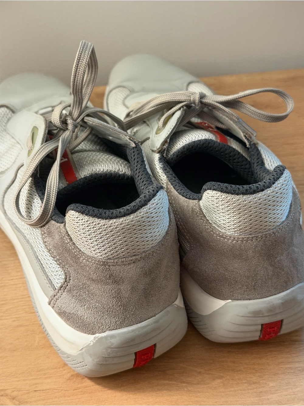 Prada Cup Men's Gray Casual Lace-Up Sneakers - Picture 8 of 16